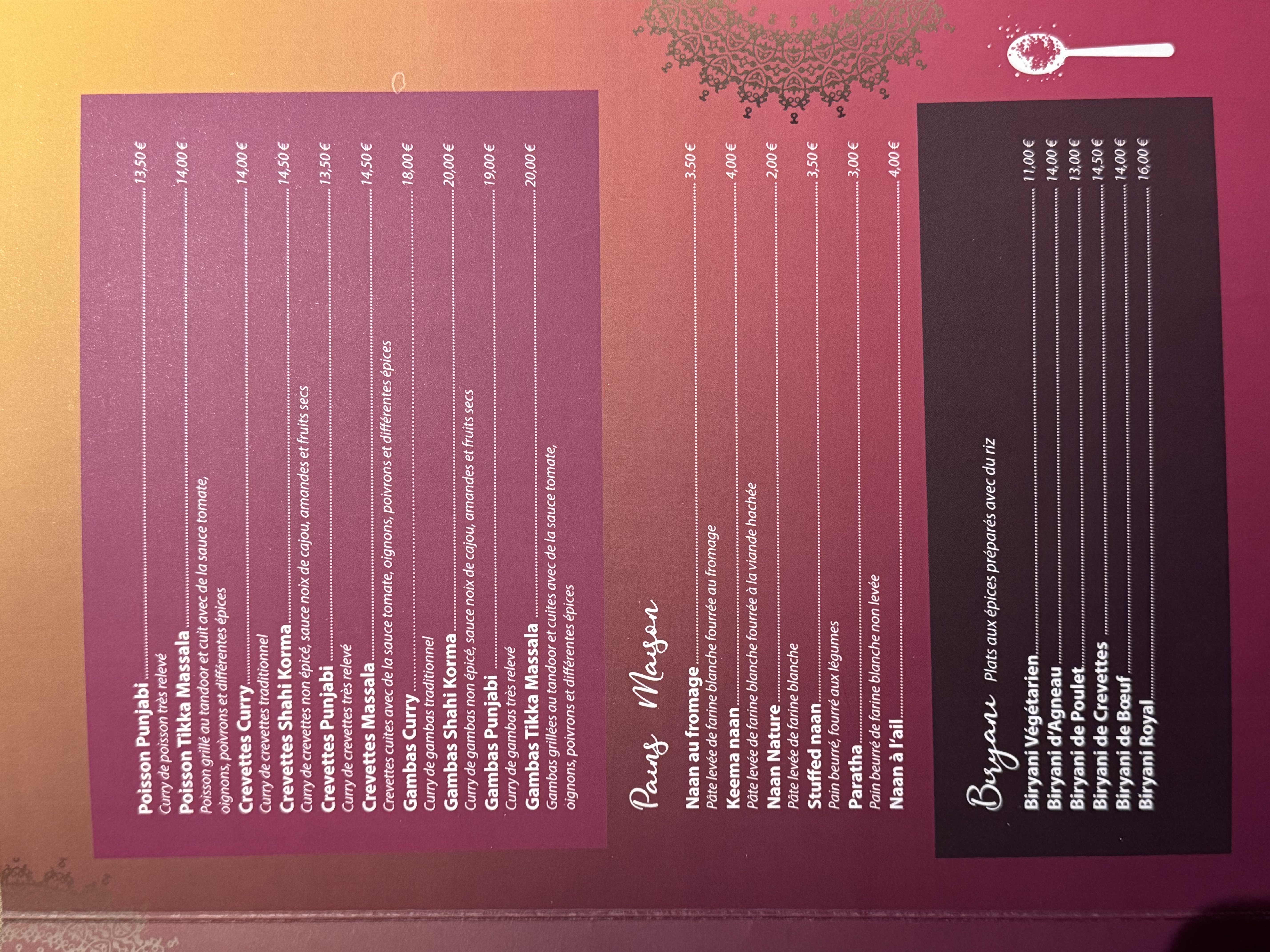 Restaurant Le Maharaja